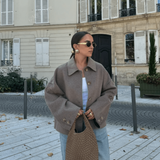 Cropped Wolljacke mit Knopfleiste – Zeitlos, Parisian & Herbstready