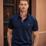 Noah | Slim Fit Klassisches Poloshirt mit sportlichem Kragen-Detail