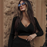 Johanna | Zweiteiliges Set: Crop Top und Langes Geteiltes Kleid