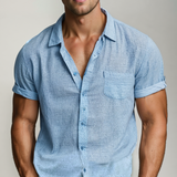 Oliver | Leichtes kurzärmeliges Leinenhemd