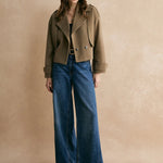 Soph | Warme Jacke mit Gürtel in einfarbig Zendoo.de