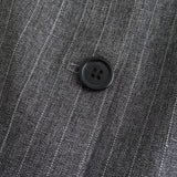 Jana | Klassischer oversized grauer Pinstripe-Blazer mit zwei Knöpfen für Damen