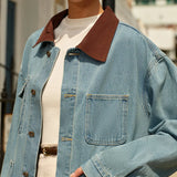 Isabelle | Kontrast-Jeansjacke Zendoo.de