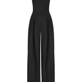 Eleganter trägerloser Damen Jumpsuit in Dunkelblau – Perfekt für Abendveranstaltungen & Partys