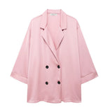 Elegantes Zweiteiler Set mit Blazer und weiter Hose – Moderner Business- & Freizeitlook