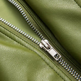 Mila | Grüne Jacke aus Kunstleder