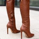 Valentina | Elegante Damen Stiefel aus Wildleder mit High Heel