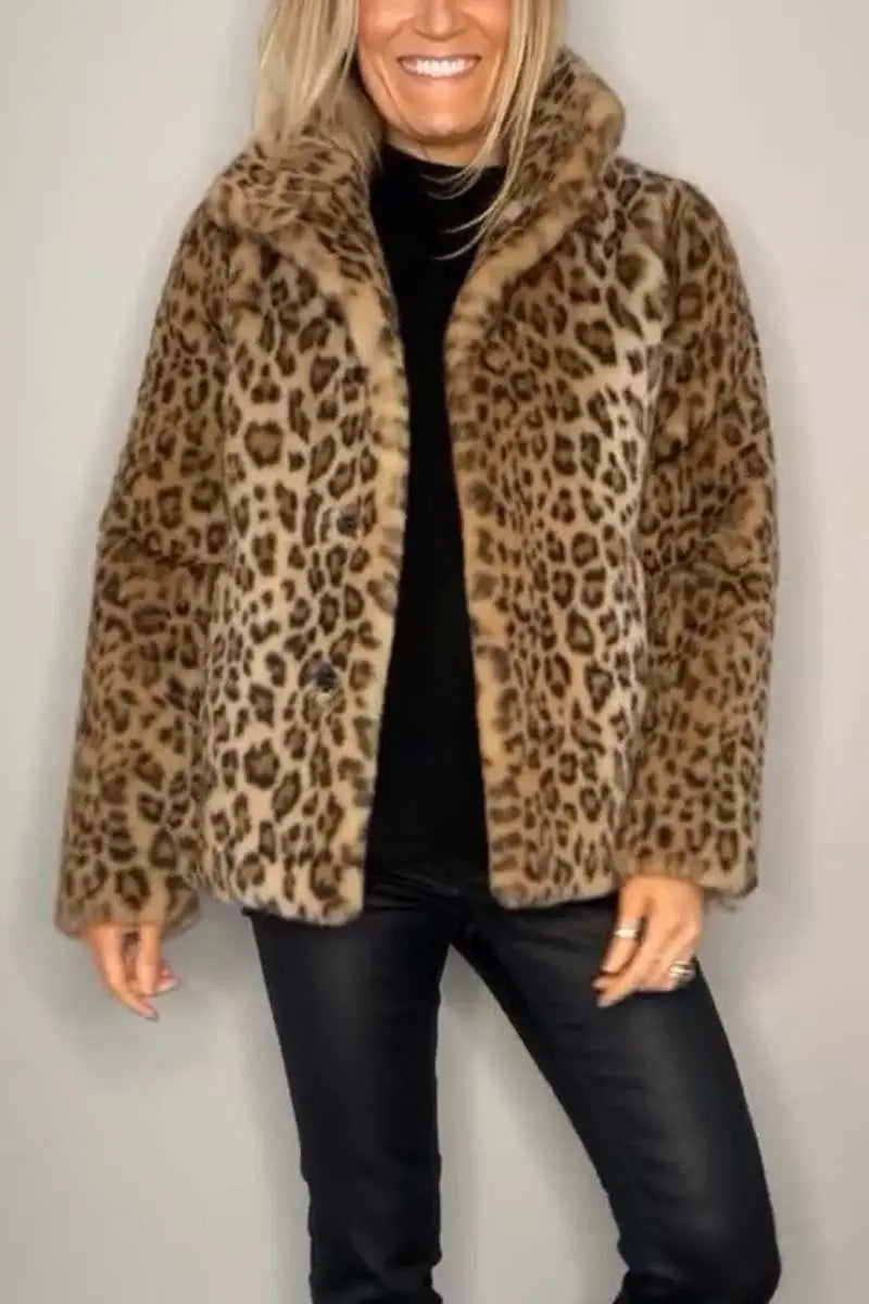 Leopard | Kunstfell-Jacke für den Winter Zendoo.de