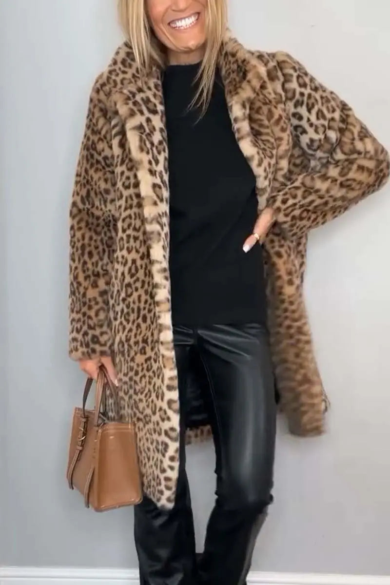 Leopard | Kunstfell-Jacke für den Winter Zendoo.de