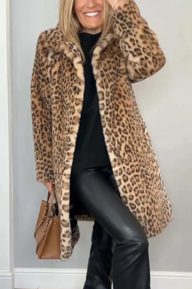 Leopard | Kunstfell-Jacke für den Winter Zendoo.de