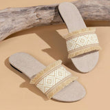 Slides de plage frangés