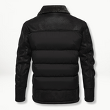 Flemming | Herren Winterjacke mit Kunstleder und Fellkragen