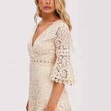 Elina | Offwhite Spitzenkleid Zendoo.de
