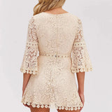 Elina | Offwhite Spitzenkleid Zendoo.de