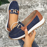 Bequeme Damen-Loafers mit elegantem Metallakzent