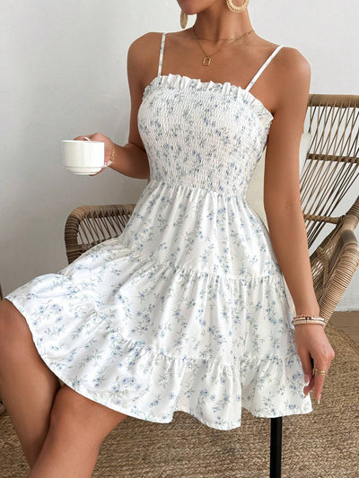 Geblümtes Sommerkleid mit Spaghettiträgern – Luftig, Feminin & Romantisch