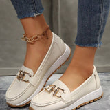 Bequeme Damen-Loafers mit elegantem Metallakzent