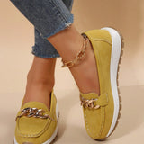 Bequeme Damen-Loafers mit elegantem Metallakzent