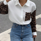 Gestreifte Damenbluse mit Leo-Details – Auffällig, Lässig & Streetstyle-ready