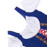 Oktoberfest Dirndl Kleid für Damen – Traditionelles Trachtenkleid mit Schürze