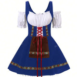 Oktoberfest Dirndl Kleid für Damen – Traditionelles Trachtenkleid mit Schürze