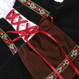 Oktoberfest Dirndl Kleid für Damen – Traditionelles Trachtenkleid mit Schürze
