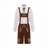 Oktoberfest Lederhosen Set für Herren – Traditionelle Trachtenhose mit Hemd
