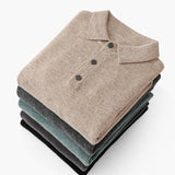 Bennett | Luxuriöser Herren Kaschmirpullover mit Polokragen & Knopfleiste
