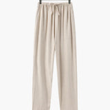 Adrian | Leichte Slim Fit Herren Sommer Leinenhose mit Kordelzug