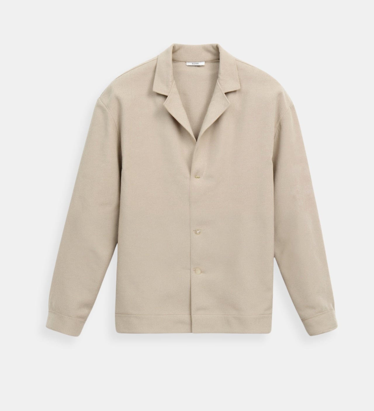 Lorenzo – Minimalistische Herren-Hemdjacke in Beige