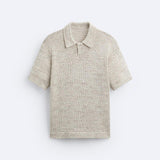 Lässiges Strickpolo im Vintage-Look