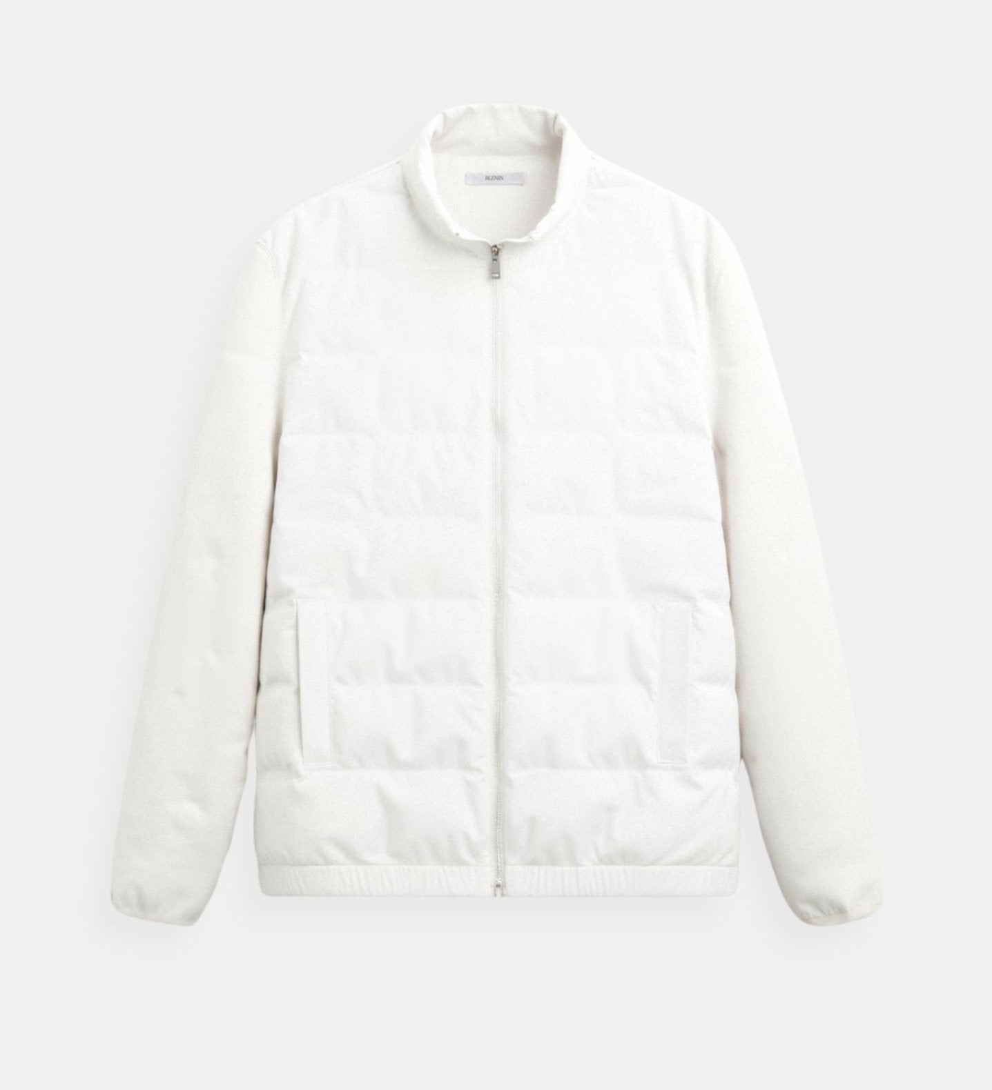 Luca – Moderne Herren-Steppjacke in Cremeweiß und Grau