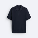 Elegantes Strickpolo mit Reißverschluss