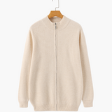 Jameson | 3-teiliges Set Kaschmir-Cardigan, hose & Wildleder-Boots