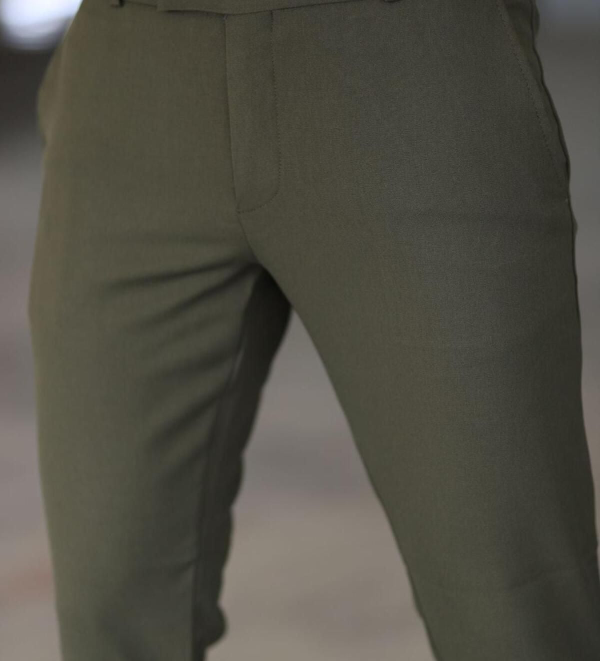Malte | Chinos Slim Fit Dunkelgrüne Hose