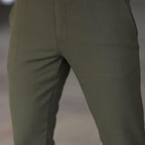 Malte | Chinos Slim Fit Dunkelgrüne Hose