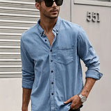 Daniel | Lässiges Langärmelig Denim-Hemd im klassischen Look