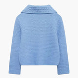 Dietlinde | Texturierte zweireihige Strickjacke