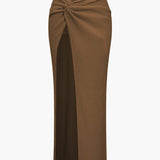 Nadine | Eleganter Twisted-Skirt-Zweiteiler mit Crop-Top