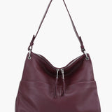 Hannelore| Hobo-Tasche aus weichem Leder mit Zipper-Verschluss