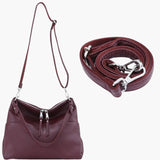 Hannelore| Hobo-Tasche aus weichem Leder mit Zipper-Verschluss