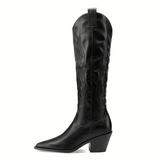 Betty | Moderner Cowboystiefel aus schwarzem Leder