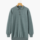 Bennett | Luxuriöser Herren Kaschmirpullover mit Polokragen & Knopfleiste
