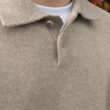 Andrew | Cozy Herren Strickpullover aus Wolle mit Polokragen