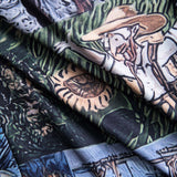 Andrea | Kunstvolle Corsage & Cargohose mit Retro-Print