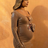 Olivia | Beiges Kleid Zendoo.de