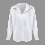 Florentine | Elegante Langarm-Bluse aus seidigem Satin
