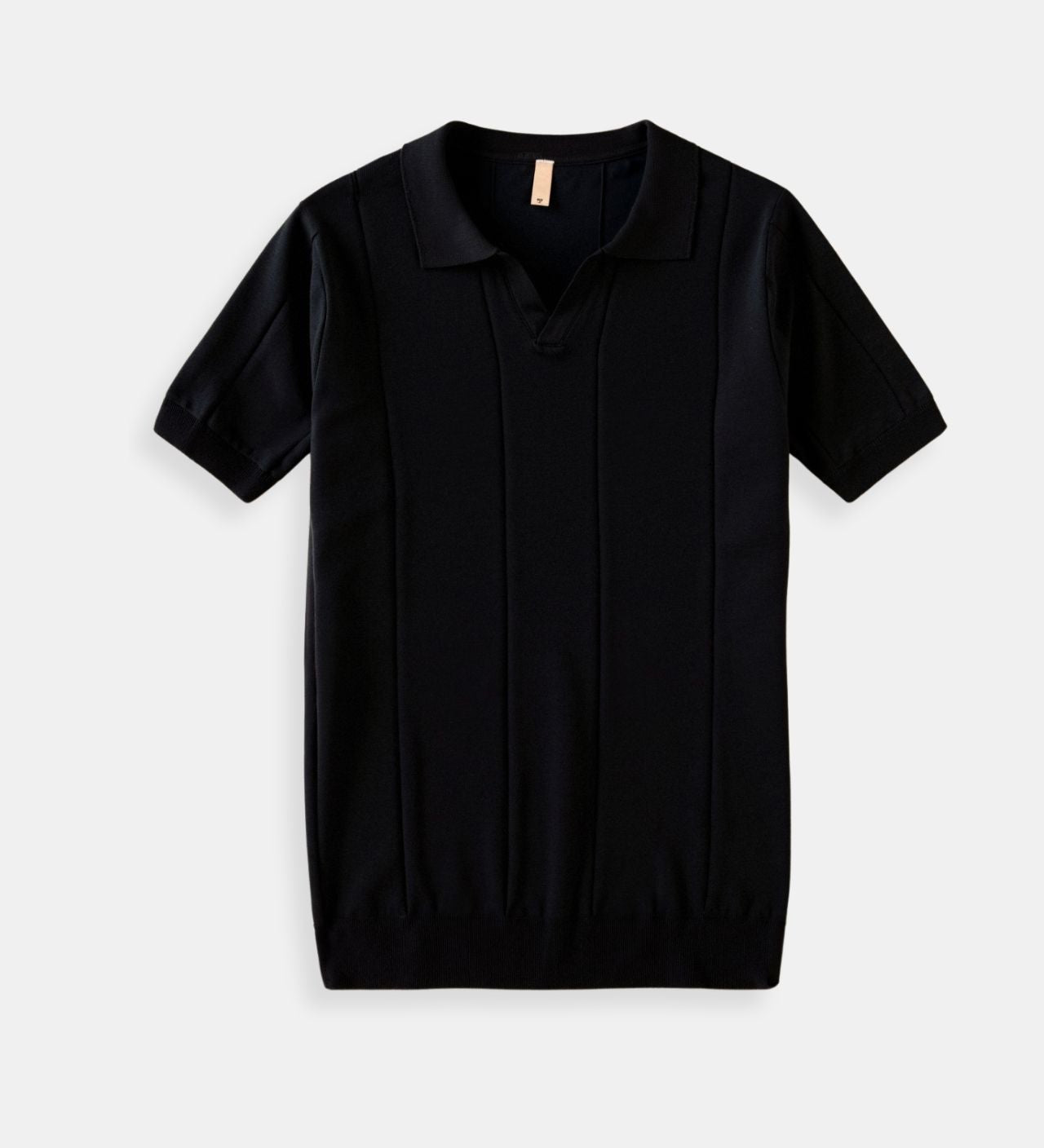 Retro-Strick-Poloshirt in Mintgrün