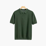 Brooks | kurze Ärmel Männer halb Reißverschluss stricken Poloshirt