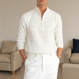 Liam | Klassischer Strickpullover mit Reißverschluss – Eleganter & Warmer Winterstil